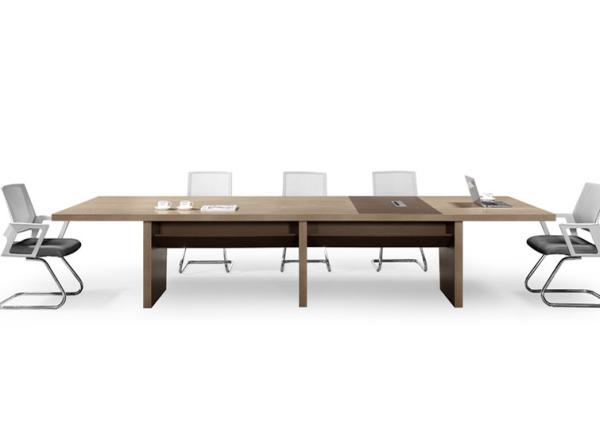 Modern Oval Meeting Table Melamine Faced MDF Board Material With Metal Frame