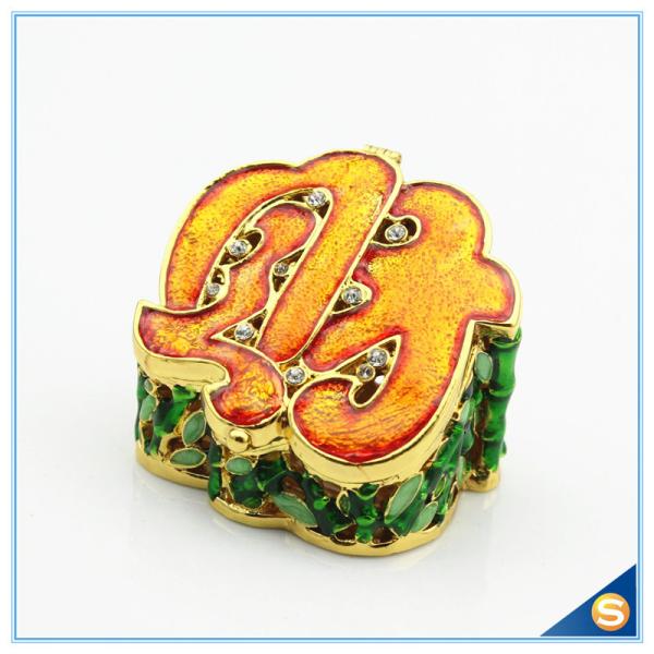 Chinese Style Hollowed-out Jewelry Box Rhinestone Decorative Trinket Box SCJ572