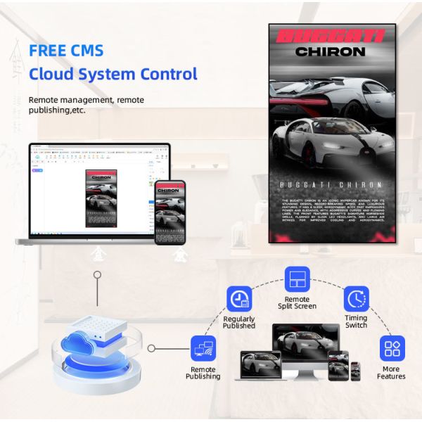 High Resolution 4K Digital Signage Displays Elevator SDK Digital Poster Media