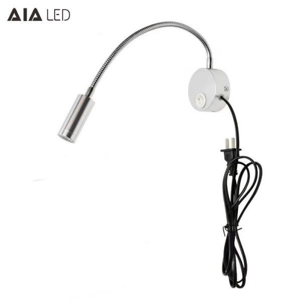 IP40 USB surface mounted flexible reading wall light 3W Interior headboard wall lighting for bedside