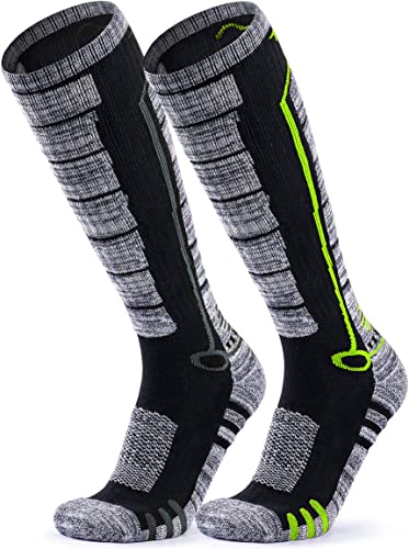 Gender-Neutral Winter Ski Socks Warm Thermal Calf Compression Snowboard Socks for Cold