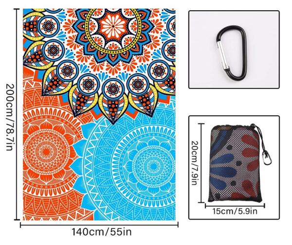 Microfiber Sunflowers Beach Towel, Autumn Flower Sunset Beach Towels Oversized, Super Soft Quick Dry Bath Towel