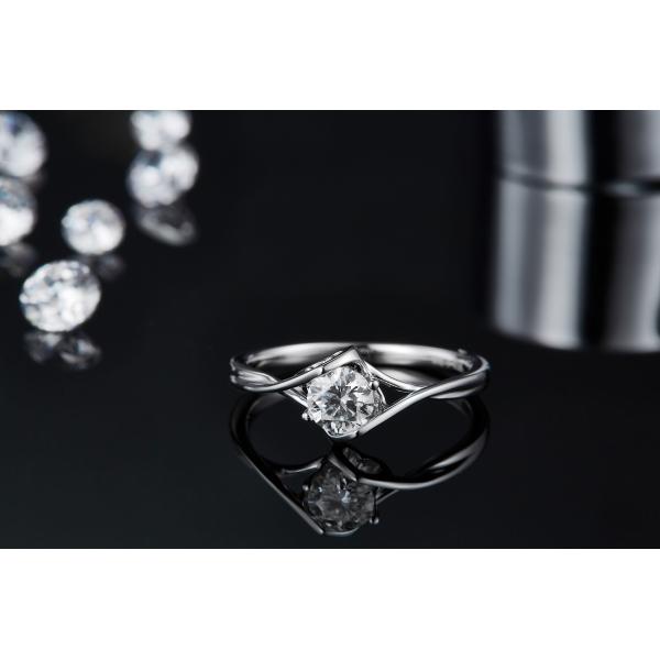 Захват обещания свадьбы драгоценной камня кольца Moissanite карата женщин 3 естественный