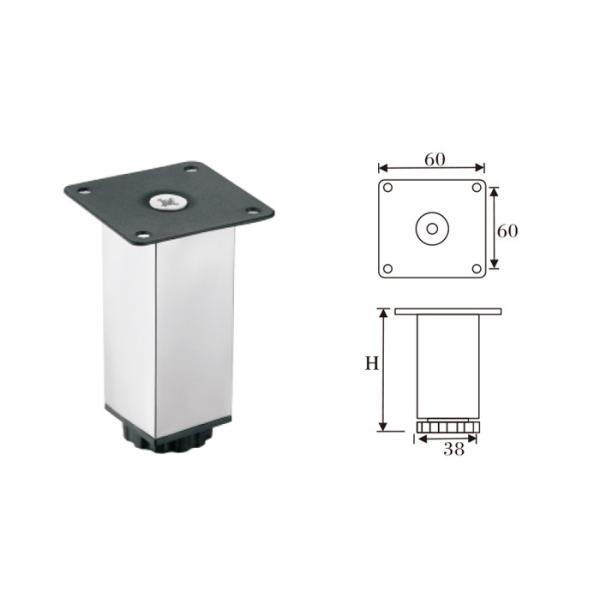 Ноги софы нержавеющей стали современные, ноги софы мебели утюга регулируемые