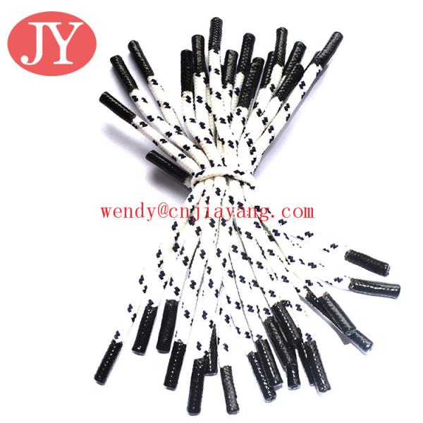 Polyester lace with reflective stripe with silicone dipped tips drawcords for hoodies