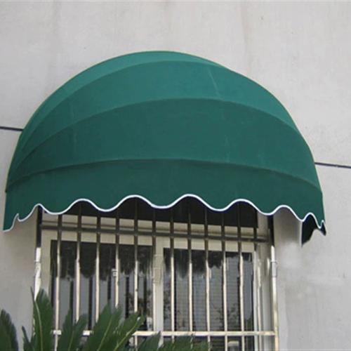Polyester Retractable Striped Dome Awning Sunshade Rain Shelter Watermelon Awning