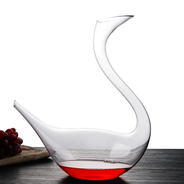сформированный лебедь стеклянного графинчика вина 1800мл Хандмаде неэтилированный кристаллический материальный