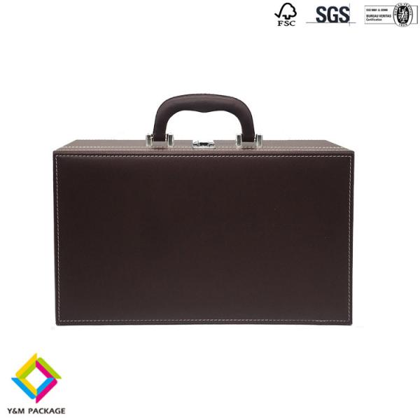 High Grade Leather PU Wine Gift Box Engraved Double Red Wine Packing Box With Wine Set