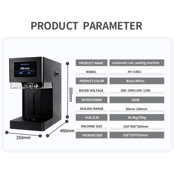 Commercial Automatic Beverage Bottle Sealing Machine For PET Can With Touch Screen