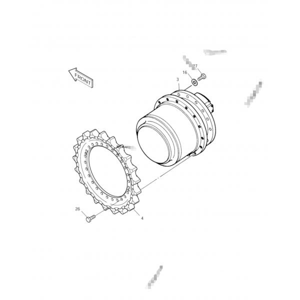 Штуцеры экскаватора конечной передачи Белпарц путешествуют мотор Солар250льк-В Солар255льк-В 401-00023А