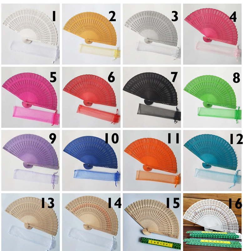 Personalised Nature Wooden Folding Hand Fan for Wedding Souvenir Gift