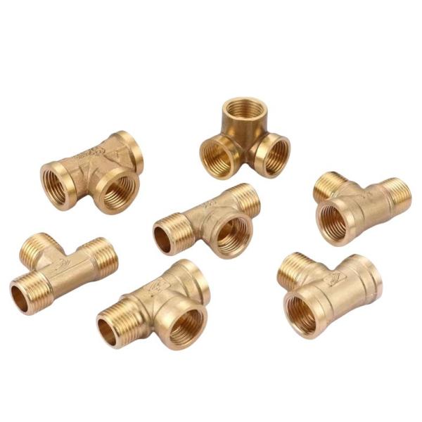 Customized Support OEM 1/2-2 Equal Brass Tube Fitting Tee for Corrosion Resistant Water Pipes and Copper Brass Fittings
