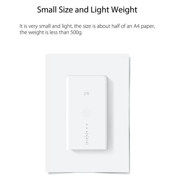 ZTE MC889 Repetidor Wifi Inalámbrico para Exteriores de Doble Banda 5G CPE Router Soporte R16, NR CA Amplificador con Puerto Ethernet de 2.5 Gigabit