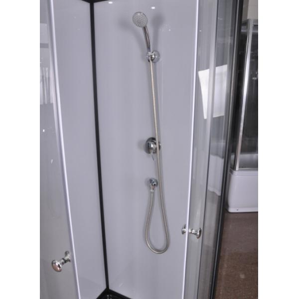 Carlingues en verre de douche de salle de bains populaire 800 x 800 avec le plateau noir carré d'ABS