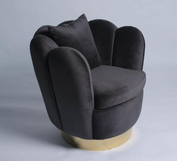 Modern 76*76*85CM Velvet Fabric Luxury Recliner Armchair