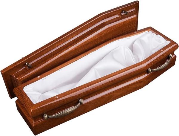 Beautiful Wood Casket Cremation Ashes Adult URN&Infant Casket,Adult Funeral URN (Brown)