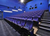 O cinema de dobramento de assentamento da densidade da espuma do teatro de couro luxuoso preside com pés da liga de alumínio