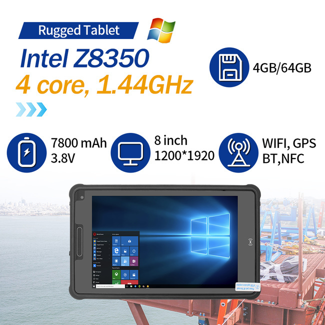 Win Rugged Tablet 8 Inch Supports Field Service Equipment Checks and Site Reports