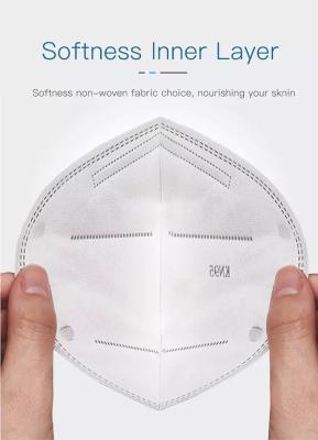 NB2834 3 Ply FFP2 Respirator Mask , White KN95 Disposable Protective Respirators