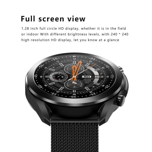 180mah 1,28 звонок Bluetooth датчика Smartwatch IP67 SC7A20 экрана касания дюйма