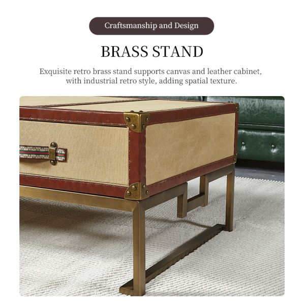 Nidea #301 Retro Vintage Coffee Tables with Drawers Side Tables Metal Steel Legs Luxury Centro Center Table for the Living Room