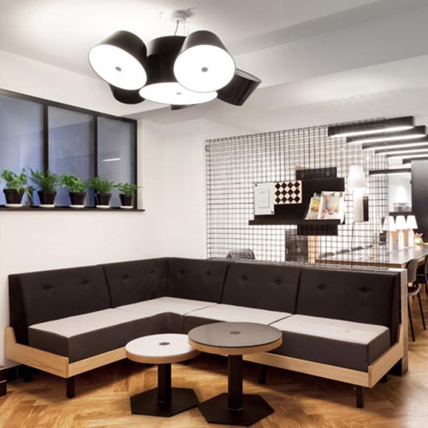 Nordic style creative personality designer room living room dining room shelves drums