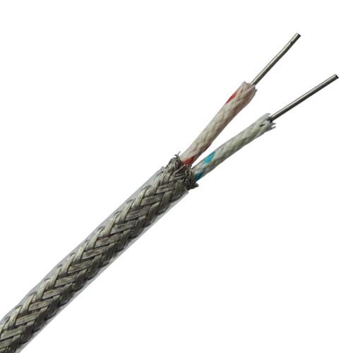Tipo de alta temperatura trançado de aço do fio K da extensão do par termoelétrico da fibra de vidro do GTS 25