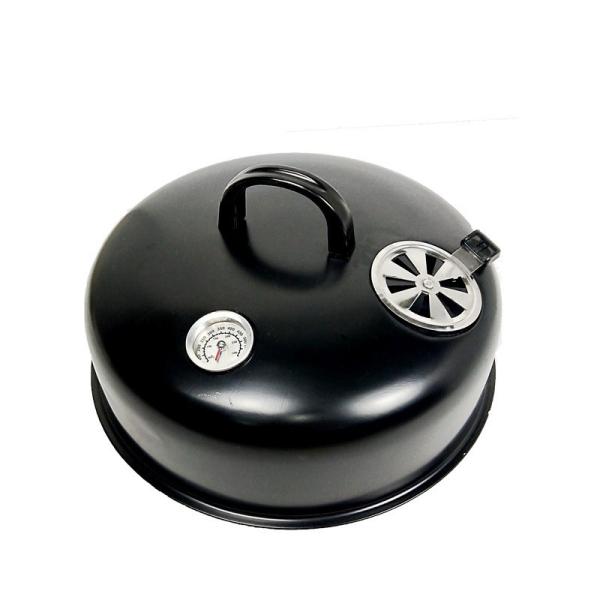 Fumeur sans fumée 3 couches à fût vertical charbon de bois Grill BBQ Fumeur avec alimentation manuelle
