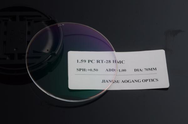 Finished Round Top 1.59 Polycarbonate Eyeglass Lenses Anti Reflection Coating