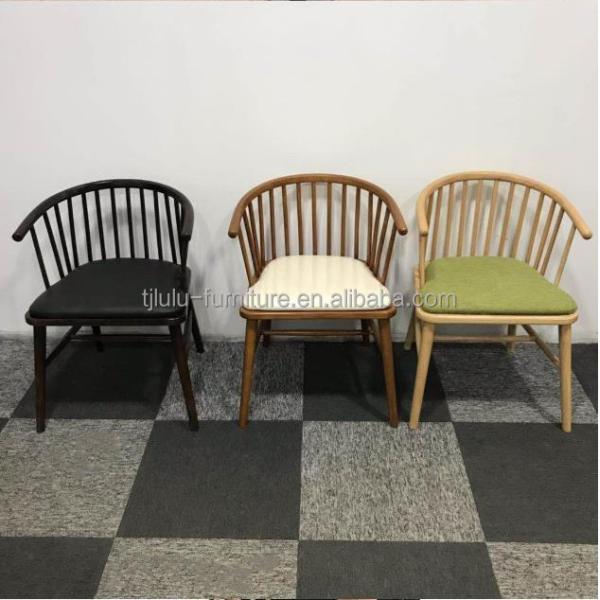Modern Design Stacking Winsor Dining Chair Solid Wood Furniture for Nordic Custom Restaurant