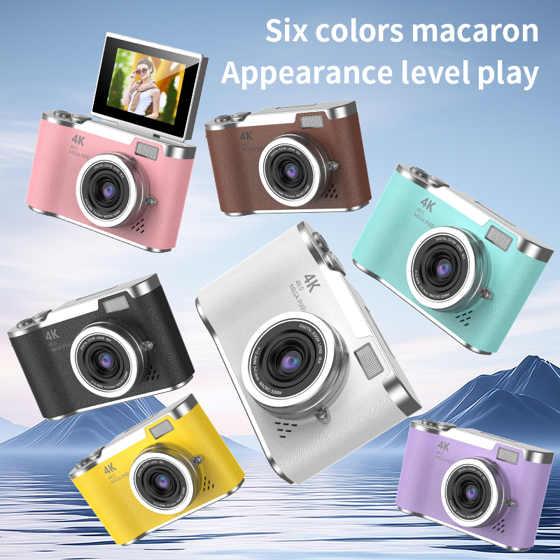 DLC Retro Ccd Digital  Camera  Ultra-high-definition Flip-cover 4K Ultra-clear Image, Portable for Students and Campus Travel