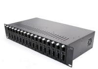 16 chassis de cartões basearam o conversor dos meios da fibra ótica da montagem em rack
