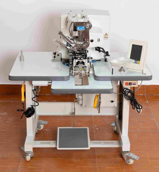 High Speed Electronic Button Hole Machine With Automatic Dual Button Feeding