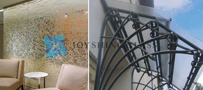 Application of Tinted Double Tempered Wired Glass Подкрашиванное стекло закаленное двойником связанное проволокой
