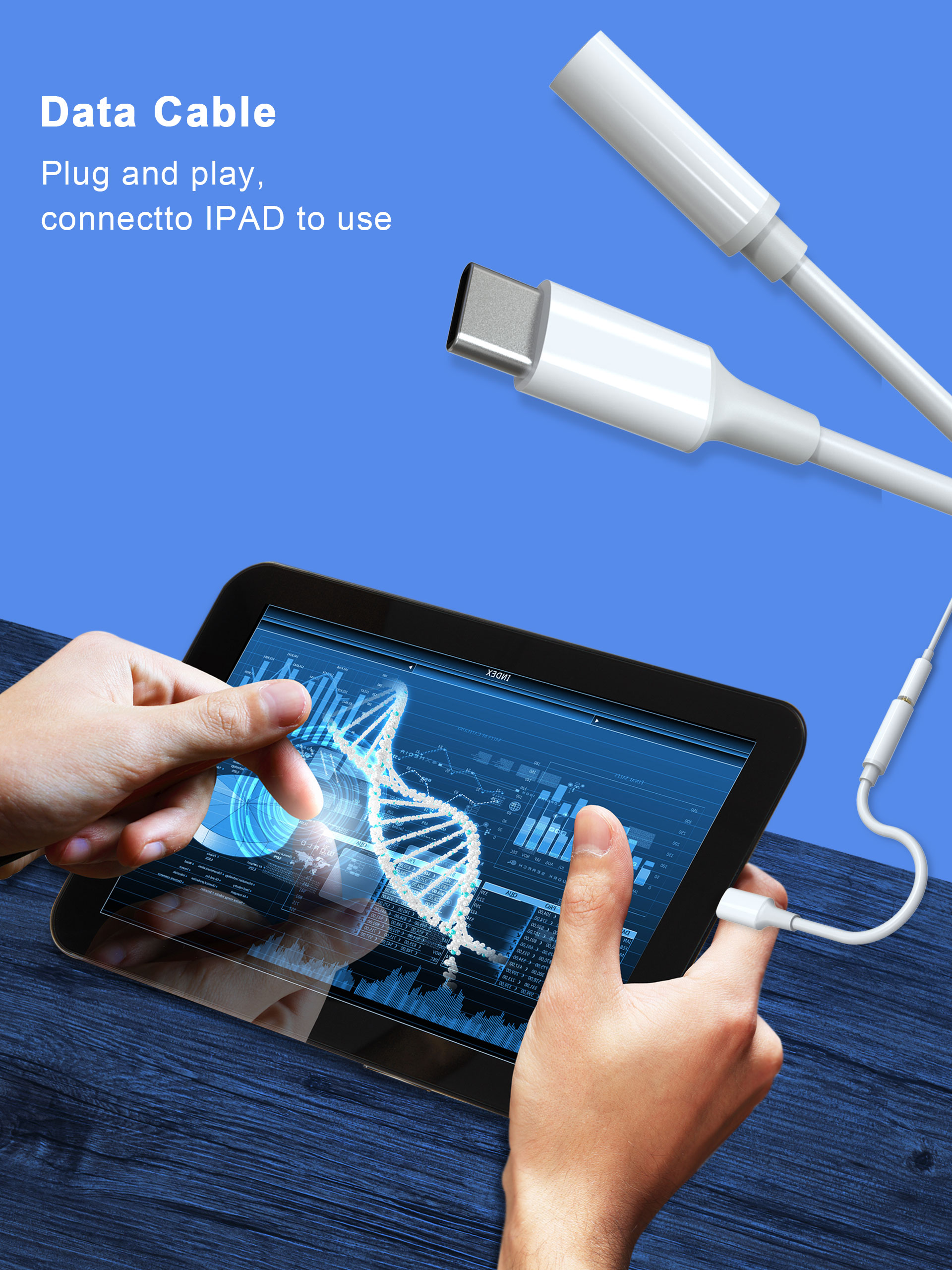 Белый тип тип кабеля c Usb OCC 10-13cm c аудио к наушникам Джек 3.5mm