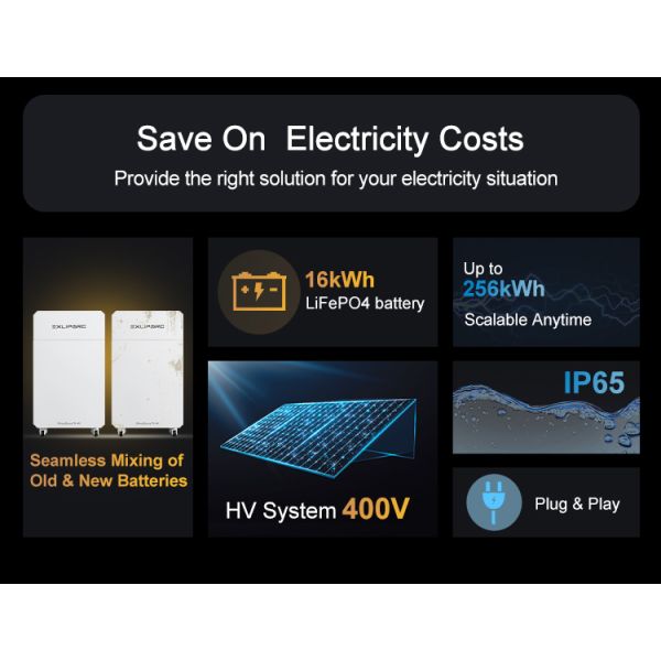 400V HV LiFePO4 Energy Storage System Expandable to 256kWh for Solar Projects