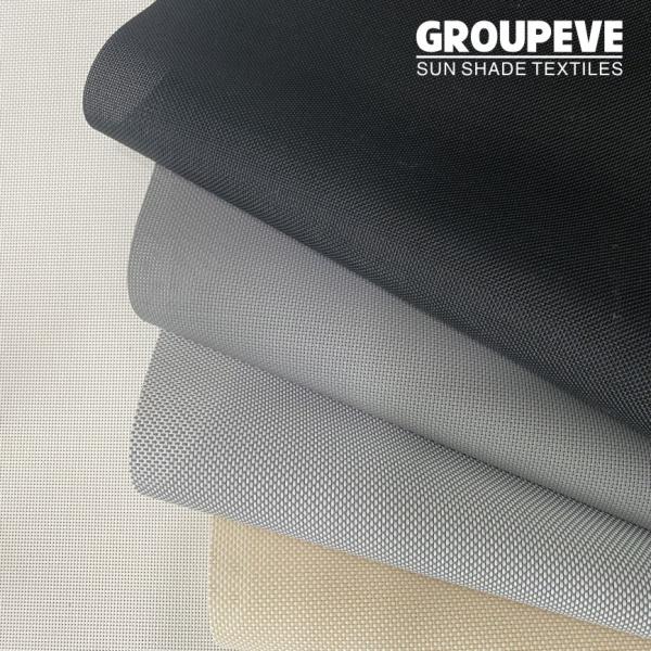 Plain Weave Polyester Sunscreen Fabric PVC Coated For Solar Shade