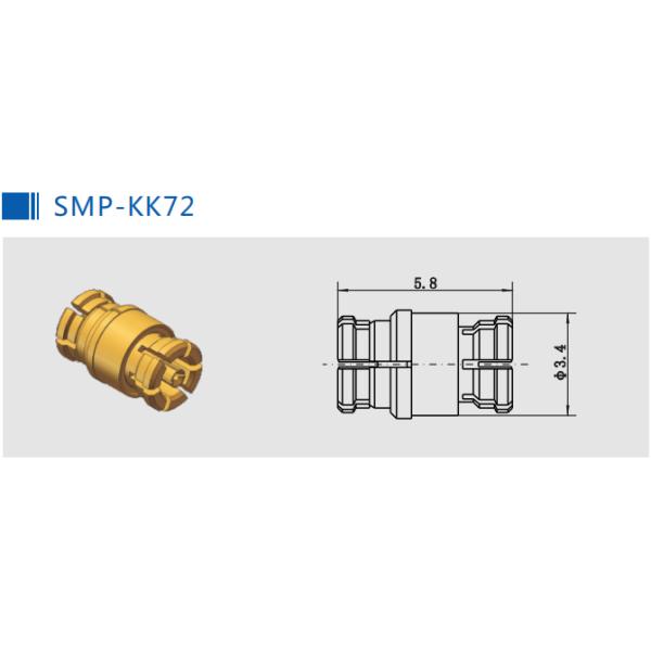 латунный разъем адаптера РФ 50 Ом прямой разъем SMP для женской длины 11,8 мм
