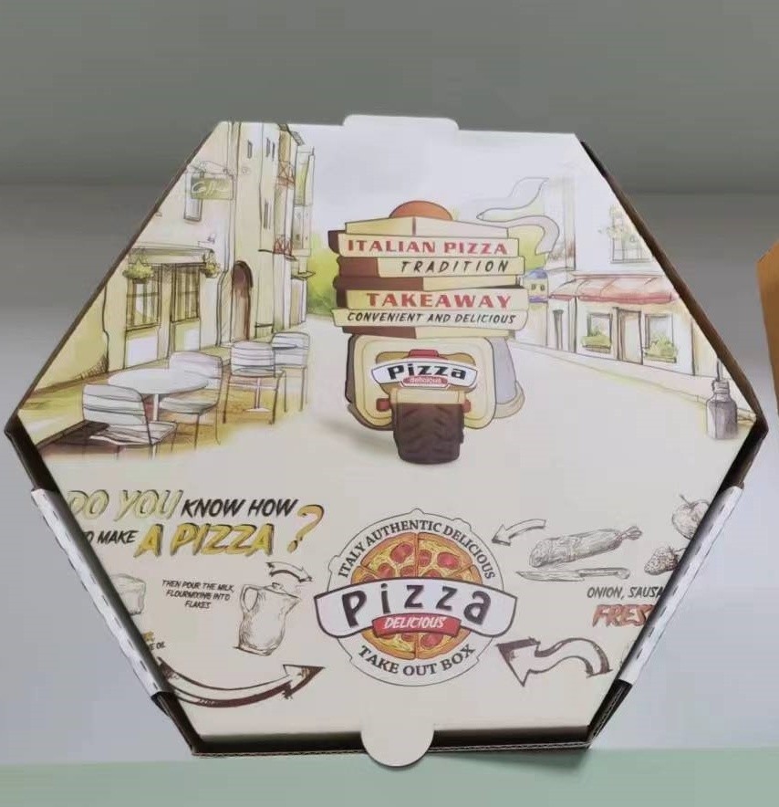 7/9/10/12 Inches Disposable Corrugated Pizza Boxes for Affordable and Quick Shipping