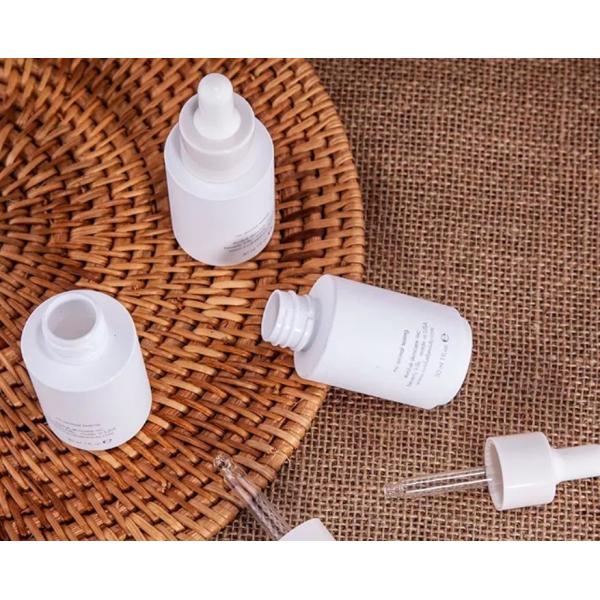 Essential Serum Milky White 30ml Dropper Bottle PET Plastic