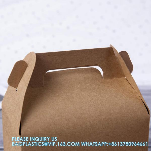 Brown Goodies Boxes Dessert/ Treat/ Gable/ Kraft Party Favor Boxes, Popcorn,Toys,Baby Showers,Birthday
