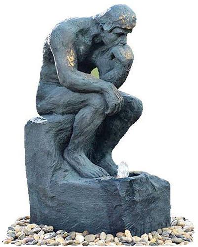 Thinker Handcrafted Outdoor Copper Water Fountains For Garden 