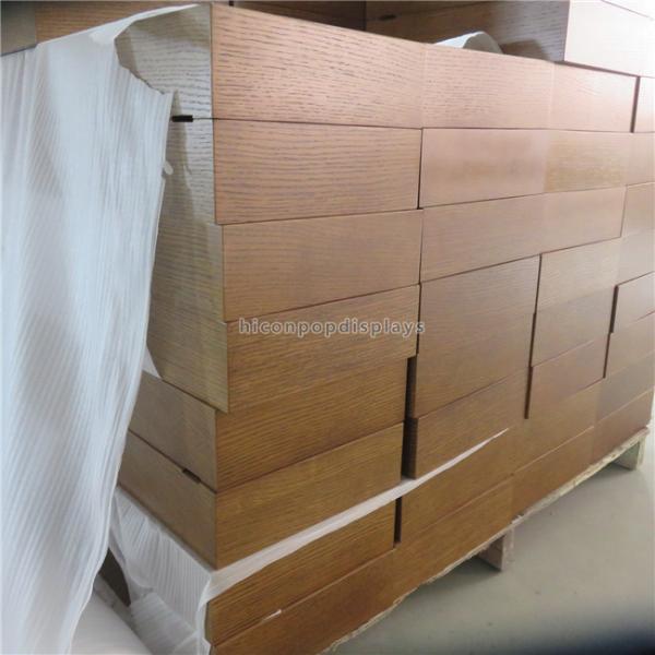 Wood Clothing Store Fixtures , Table Top Lockable Cotton Socks Display Case