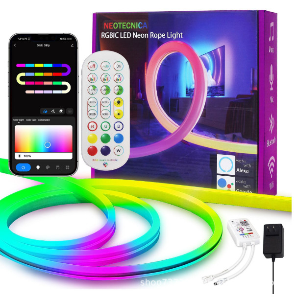 приложения управлением 5m прокладка силикона RGB множественных режимов гибкого удаленная неоновая
