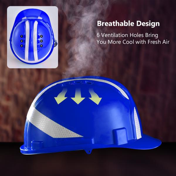 CE EN397 Height Blue Safety Helmet For Electrical Work Workplace Safety Equipments