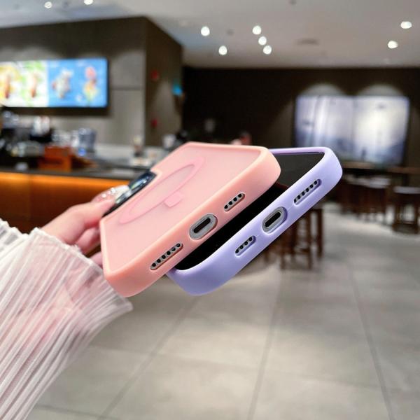 Shockproof Magsafe Phone Case Translucent Back Anti Fingerprint