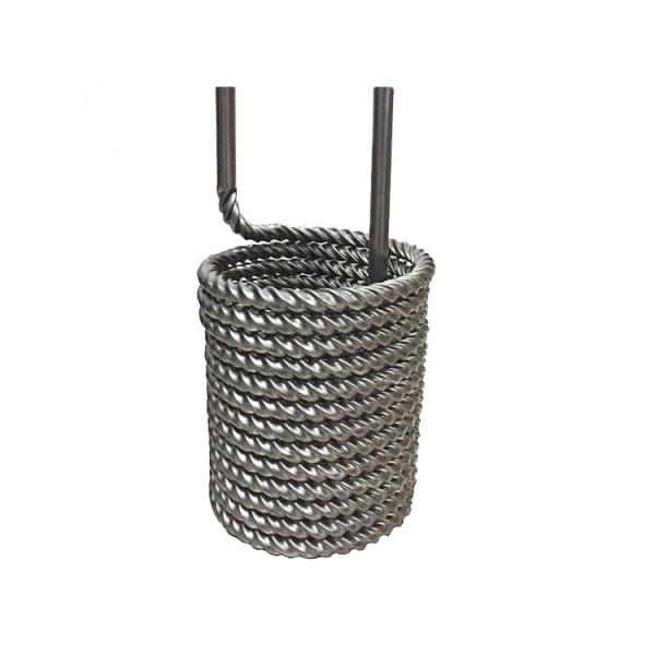 Lightweight Twisted Titanium Tube Coil , Durable Titanium Heat Exchanger Coil