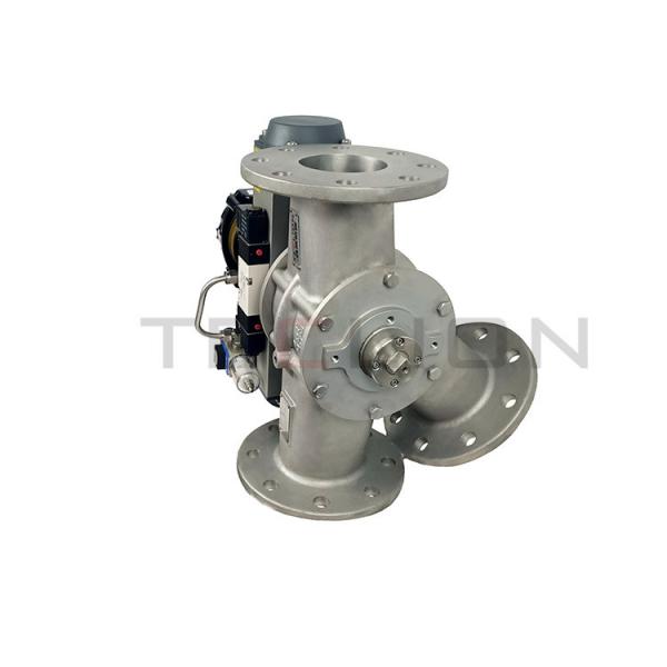 Three Way Pneumatic Diverter Valve Gate Actuator DN350 OBM