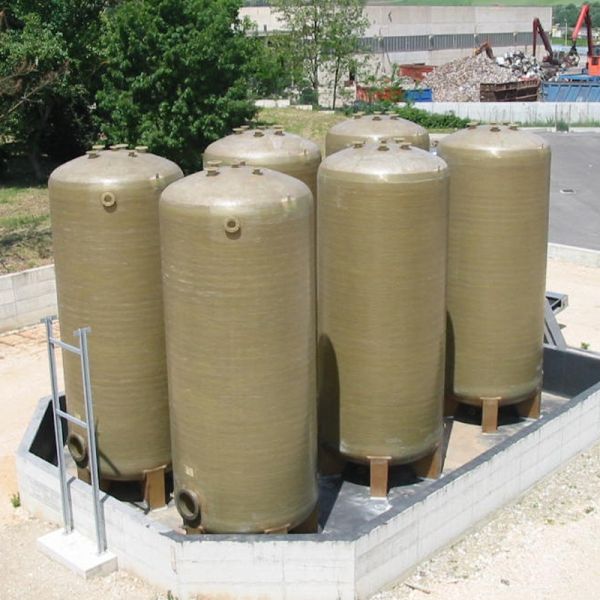 Standing Vertically Food Grade Vertical Above Ground Fiberglass Tank  Ensure Raw Material Quality