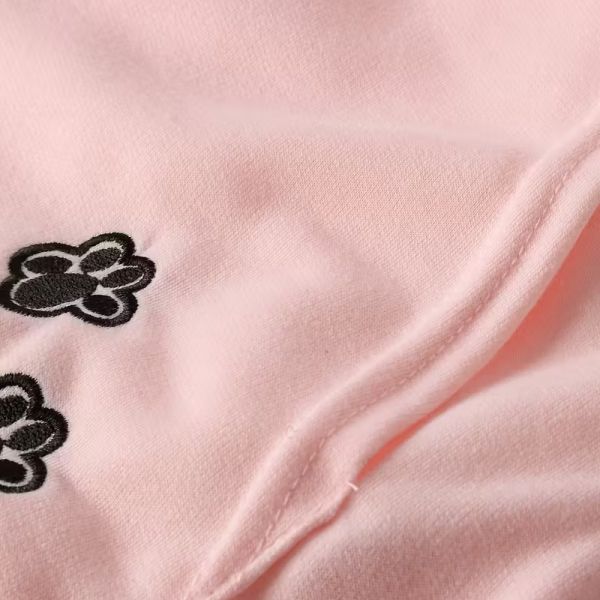 Embroidered 3D Cat Hoodie with Kangaroo Pocket Autumn Pet Cat Owner Design ODM Supply 100% Polyester Windproof